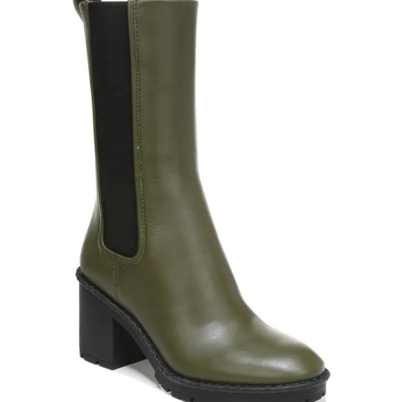 Vince Henderson Water Repellent Chelsea Boot in Military Green